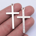 38x20mm 1.4g Antique Silver Zinc Alloy Cross Charm Pendant for DIY Necklace Bracelet Jewelry Making