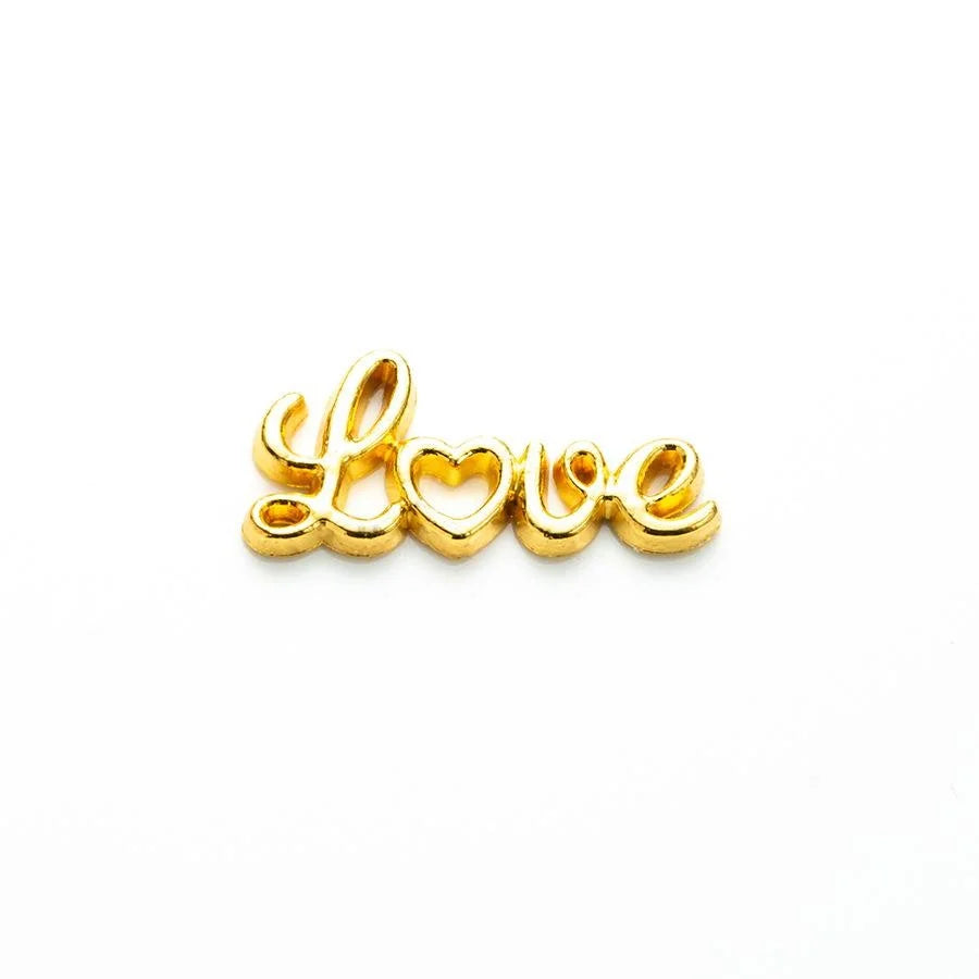 21x10MM Zinc Alloy Letter Heart Charm Pendant for DIY Necklace Bracelet Jewelry Making