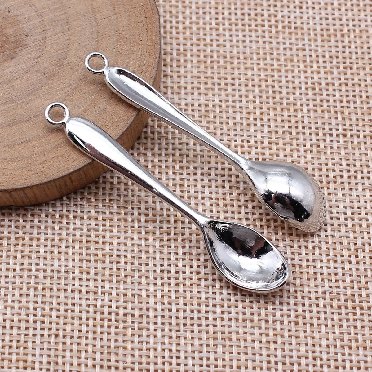 54x11mm 3g Multicolor Zinc Alloy Spoon Charm Pendant for Kitchen Theme DIY Jewelry Making