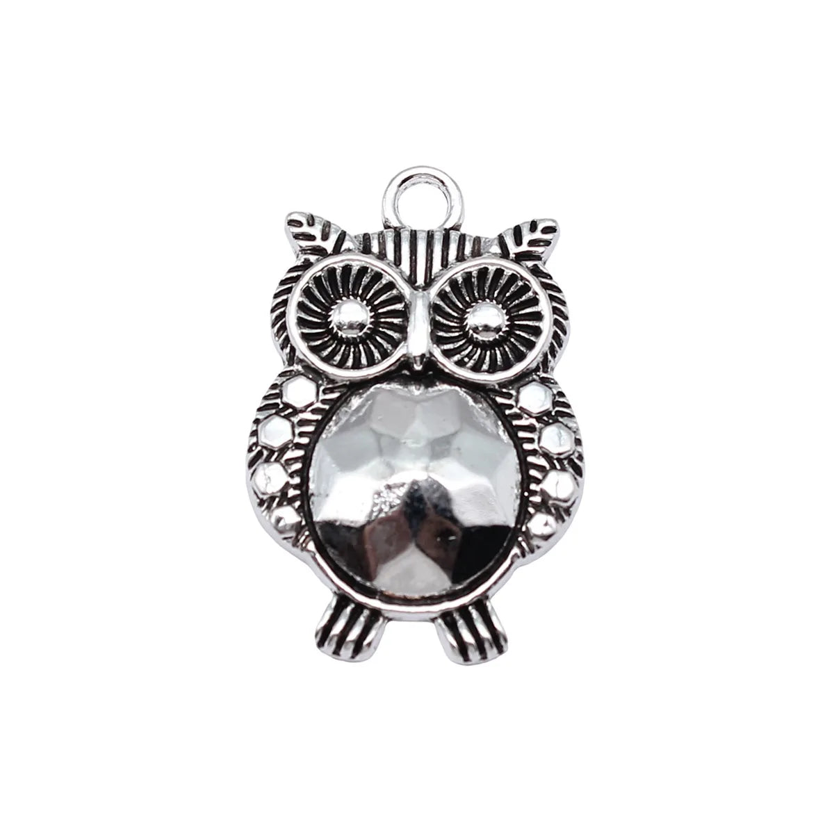 35x23mm 4.2g Antique Silver Zinc Alloy Owl Cat Charm Pendant for DIY Necklace Bracelet Jewelry Making