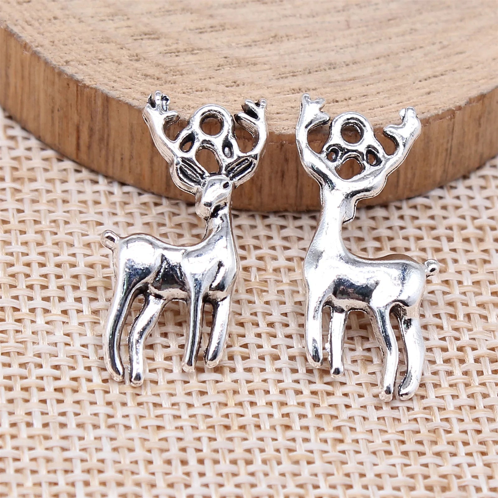 27x12mm 2.2g Antique Silver Zinc Alloy Elk Charm Pendant for DIY Necklace Bracelet Jewelry Making