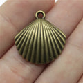 25x24mm 2.7g Multicolor Zinc Alloy Shell Charm Pendant for Ocean Theme Necklace Jewelry Making