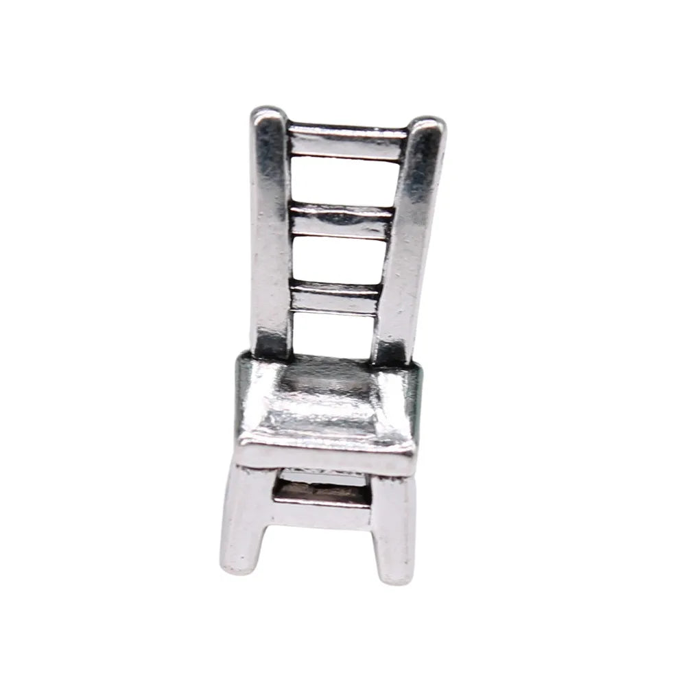 17x7x6mm 1.2g Multicolor Zinc Alloy 3D Mini Chair Charm Pendant for Dollhouse DIY Jewelry Making