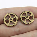 19x19mm 1.7g Multicolor Zinc Alloy Gear Charm Pendant for Steampunk DIY Necklace Bracelet Making