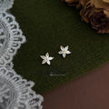 Academy Style Zircon Flower Stud Earrings Copper Sweet Minimalist Daily Jewelry