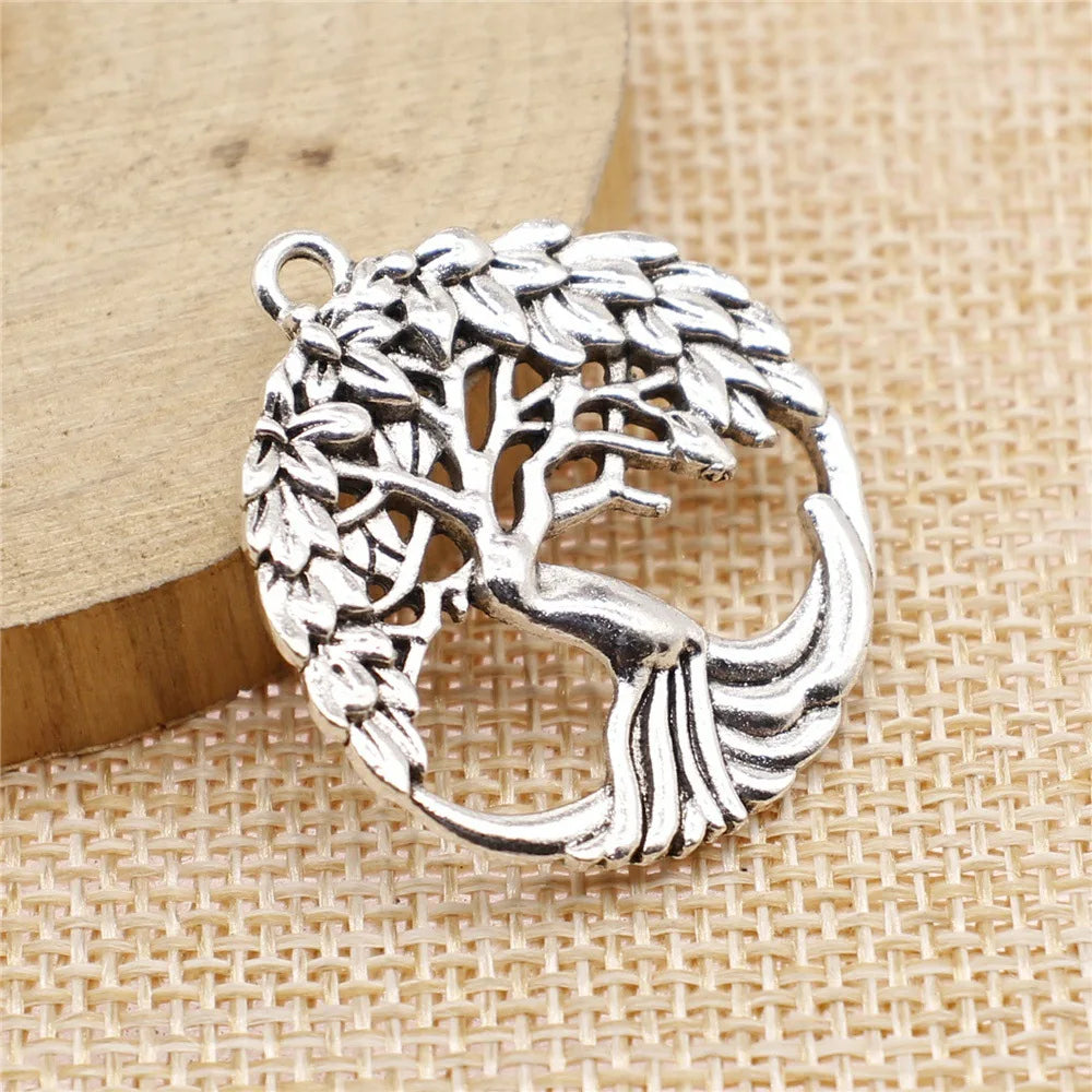 30x33mm 5.4g Multicolor Zinc Alloy Tree Charm Pendant for Necklace Bracelet Jewelry Making