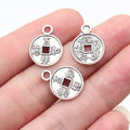 17x13mm 0.8g Antique Silver Zinc Alloy Ruyi Coin Charm Pendant for DIY Bracelet Necklace Making