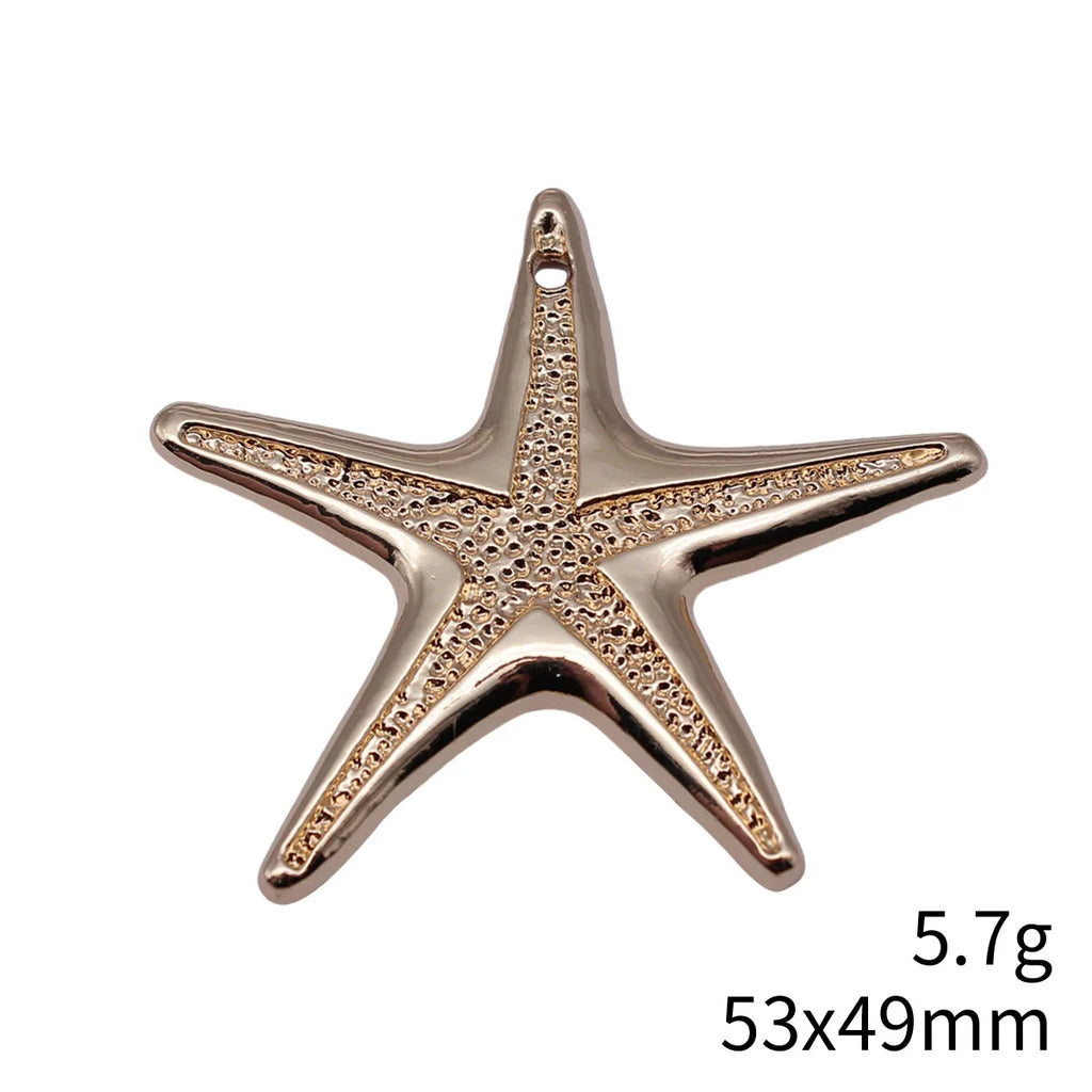 53x50mm 5.6g Multi-Color Zinc Alloy Starfish Charm Pendant for Clothing Trim and DIY Jewelry Making