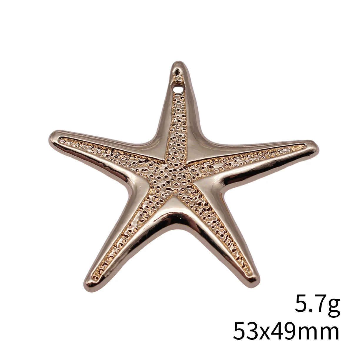 53x50mm 5.6g Multi-Color Zinc Alloy Starfish Charm Pendant for Clothing Trim and DIY Jewelry Making