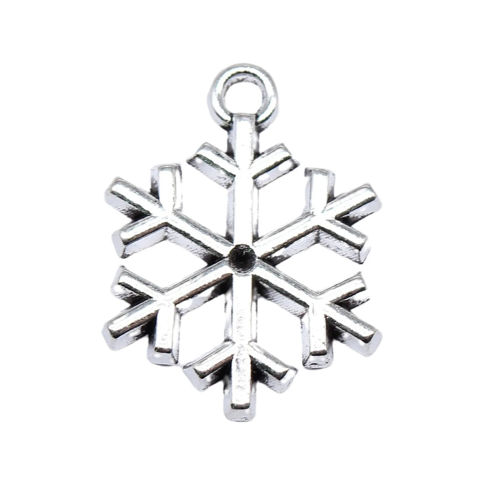 20x16mm 1.3g Antique Silver Zinc Alloy Snowflake Charm Pendant for DIY Necklace Bracelet Making