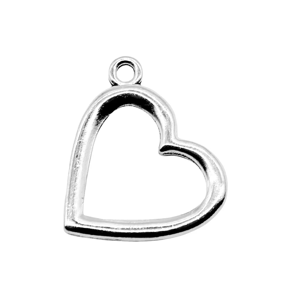 20x24mm 1.7g Multicolor Zinc Alloy Heart Charm Pendant for DIY Bracelet Necklace Jewelry Making