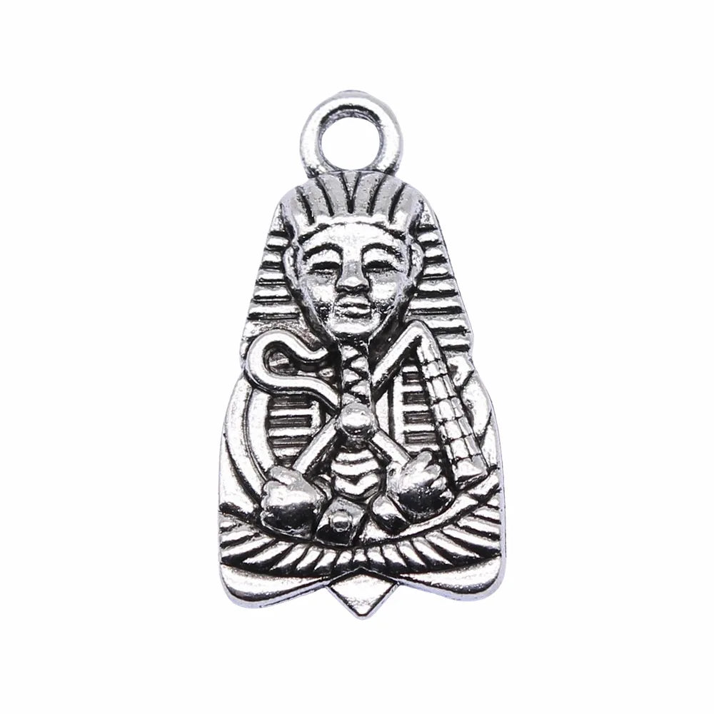 27x14mm 2g Multicolor Zinc Alloy Egyptian Pharaoh Pharaoh Head Charm Pendant for DIY Necklace Bracelet Jewelry