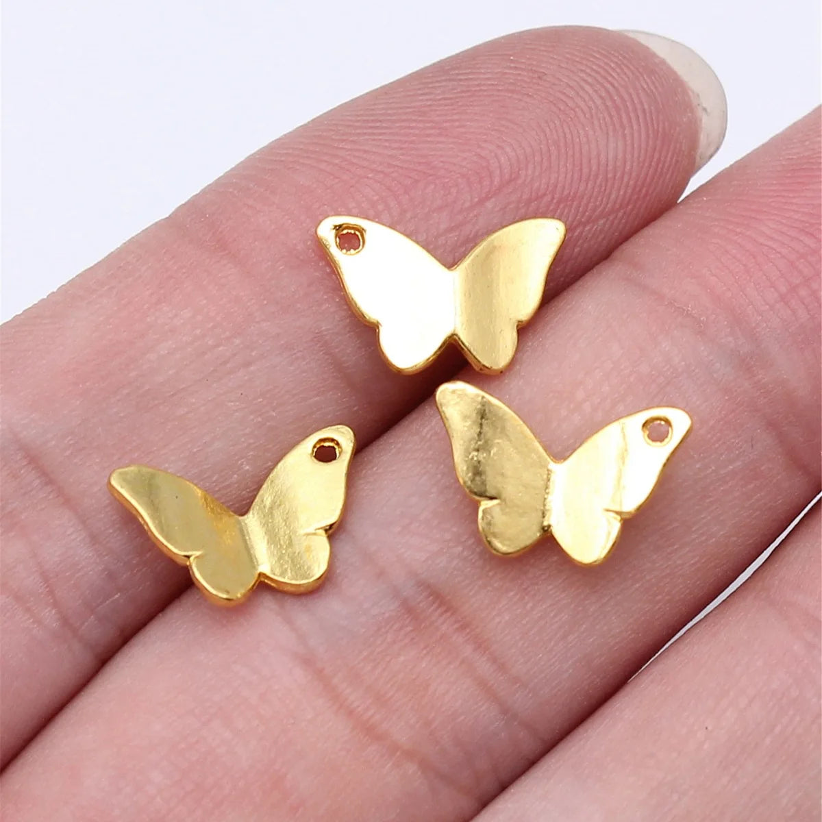 13x8mm 0.45g Multicolor Zinc Alloy Butterfly charm pendant for earrings bracelet DIY jewelry making