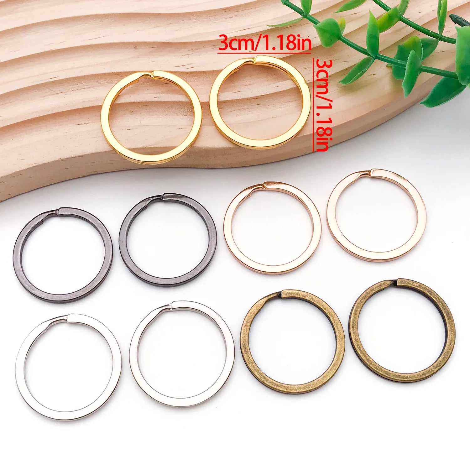 Iron Round Key Ring Dog Findings for DIY Keychain Pendant Backpack and Car Hanging Accessories