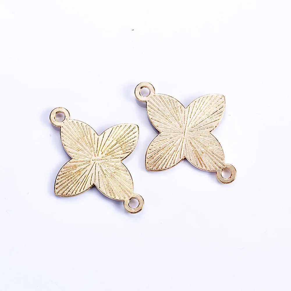 27x21mm Zinc Alloy Four Leaf Clover Charm Pendant for DIY Necklace Bracelet Jewelry Making