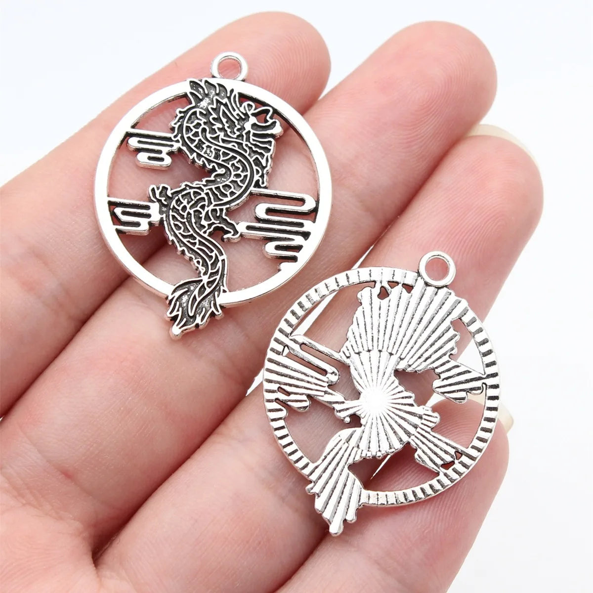 34x27mm 2.9g Antique Silver Zinc Alloy Dragon Cloud Charm Pendant for DIY Necklace Bracelet Jewelry Making