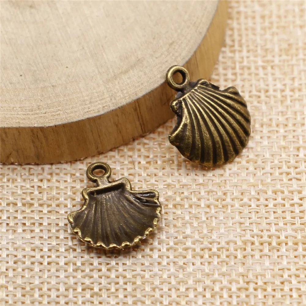 18x15mm 1g Multicolor Zinc Alloy Shell Charm Pendant for DIY Necklace Bracelet Jewelry Making