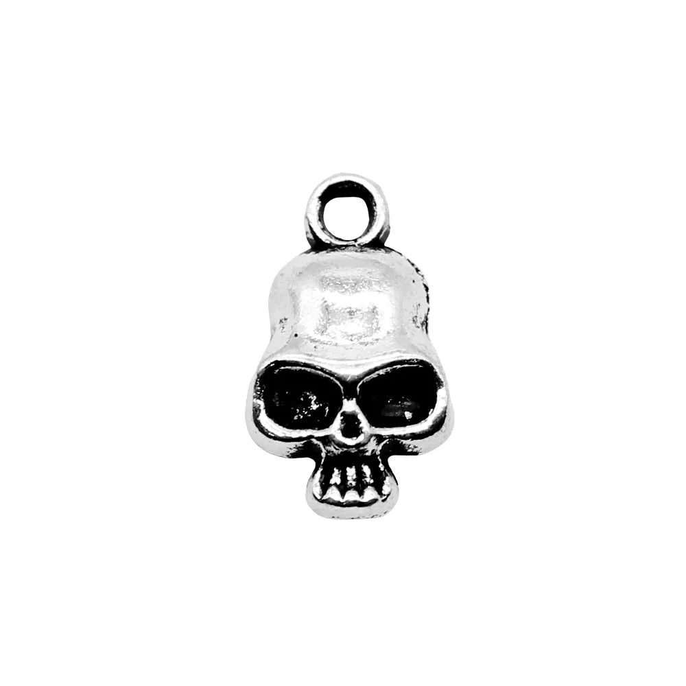 13x7mm 0.7g Multi-Color Zinc Alloy Skull Charm Pendant for DIY Bracelet Necklace Jewelry Making