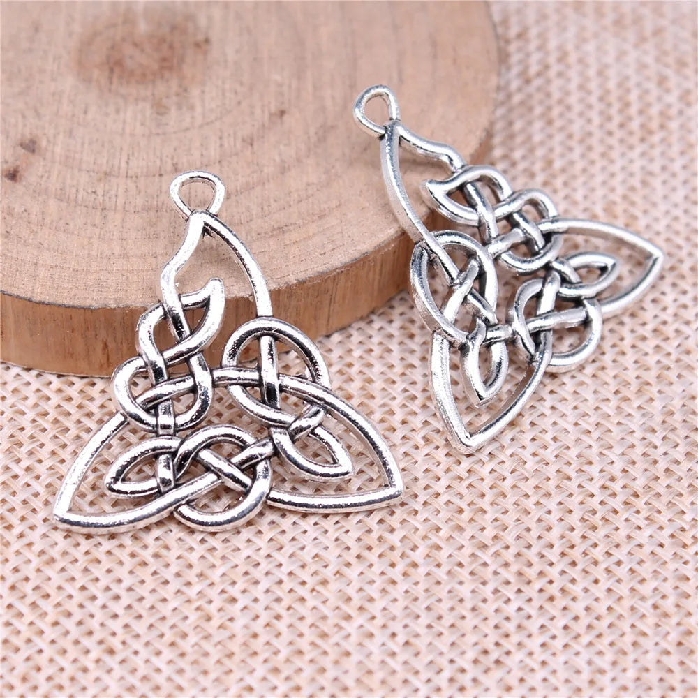 31x30mm 3.77g Multicolor Zinc Alloy Celtic Knot Charm Pendant for DIY Jewelry Making