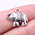 18x15mm 0.95g Antique Silver Zinc Alloy Elephant Charm Pendant for DIY Necklace Bracelet Making