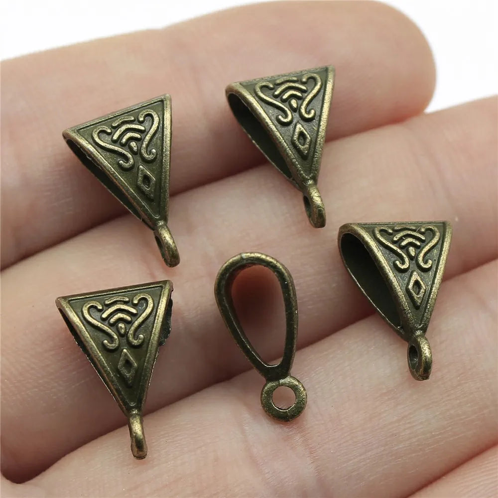 16x10mm 0.8g Multicolor Zinc Alloy Pendant Bails Connector Charms for DIY Necklace Bracelet Making