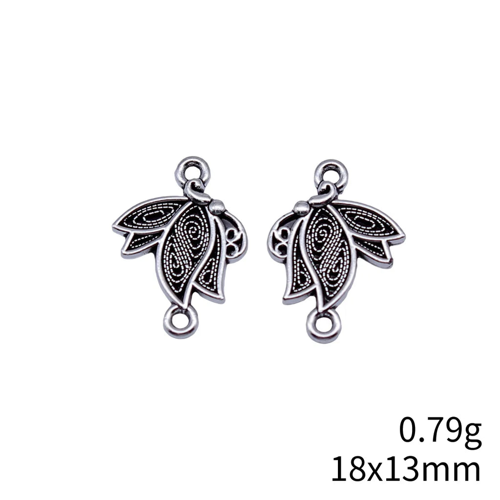 18x13mm 0.79g Antique Silver Zinc Alloy Butterfly Connector Charm for DIY Bracelet Jewelry Making