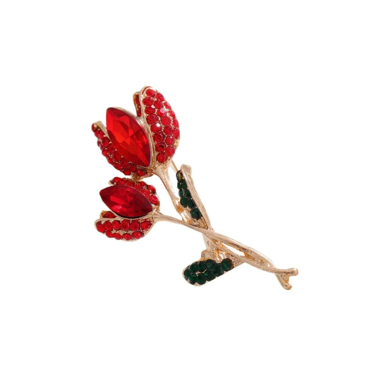 Elegant Rose Rhinestone Enamel Brooch For Women, Alloy Floral Lapel Pin Corsage Cardigan Suit Gift