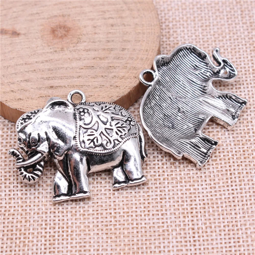 42x34mm 7.5g Multicolor Zinc Alloy Elephant Charm Pendant for DIY Necklace Bracelet Jewelry Making