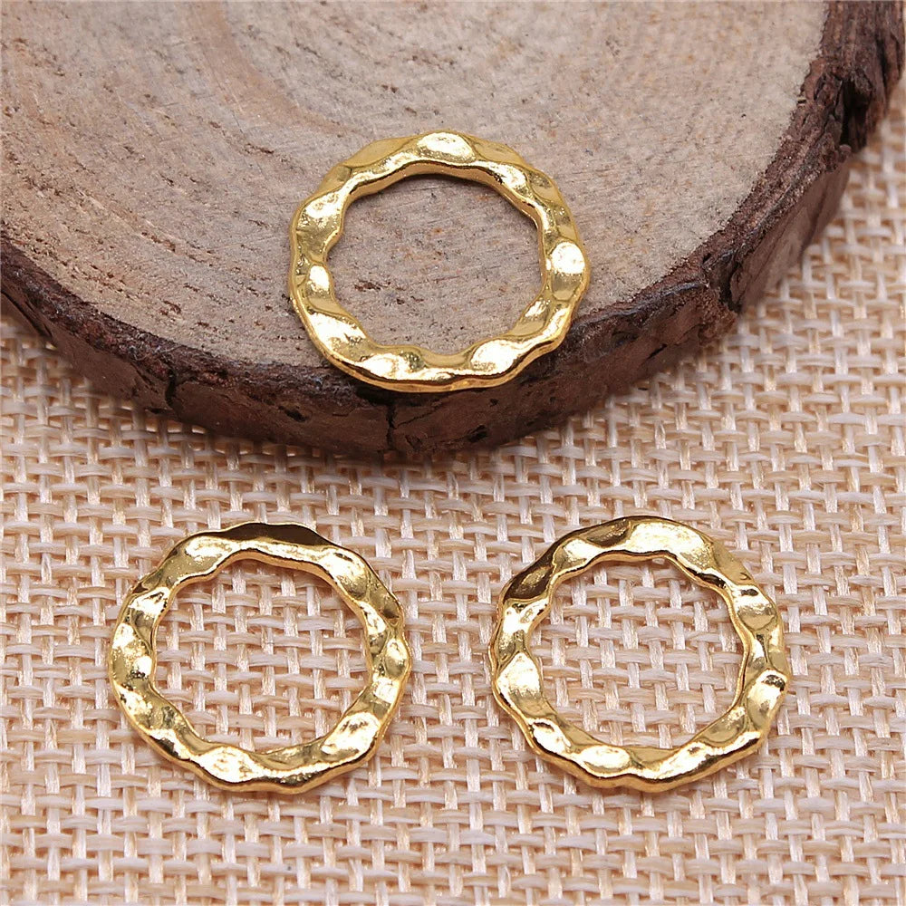 17x17mm 0.9g Multicolor zinc alloy Water Ripple Circle connector charm for DIY bracelet necklace making