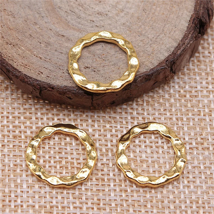 17x17mm 0.9g Multicolor zinc alloy Water Ripple Circle connector charm for DIY bracelet necklace making