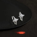 Micro Pave Zircon Star Stud Earrings Copper Minimalist Chic Commuter Fashion Jewelry
