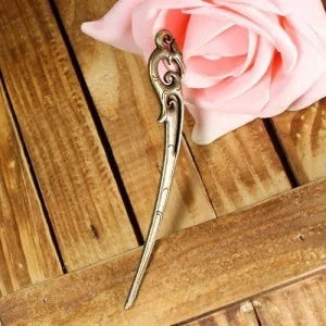 90x14MM Antique Silver Zinc Alloy Phoenix Hairpin Charm Pendant for DIY Necklace Bracelet Jewelry Making