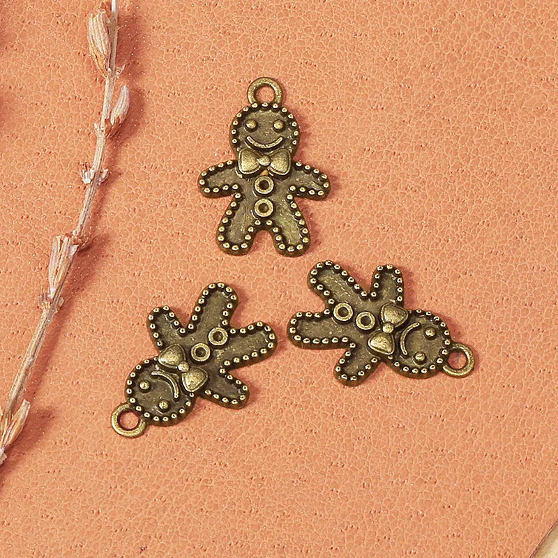 18x13MM Antique Silver Zinc Alloy Snowman Charm Pendant for DIY Necklace Bracelet Jewelry Making