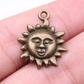 23x19mm 1.6g Multicolor Zinc Alloy Sun Charm Pendant for DIY Necklace Bracelet Jewelry Making