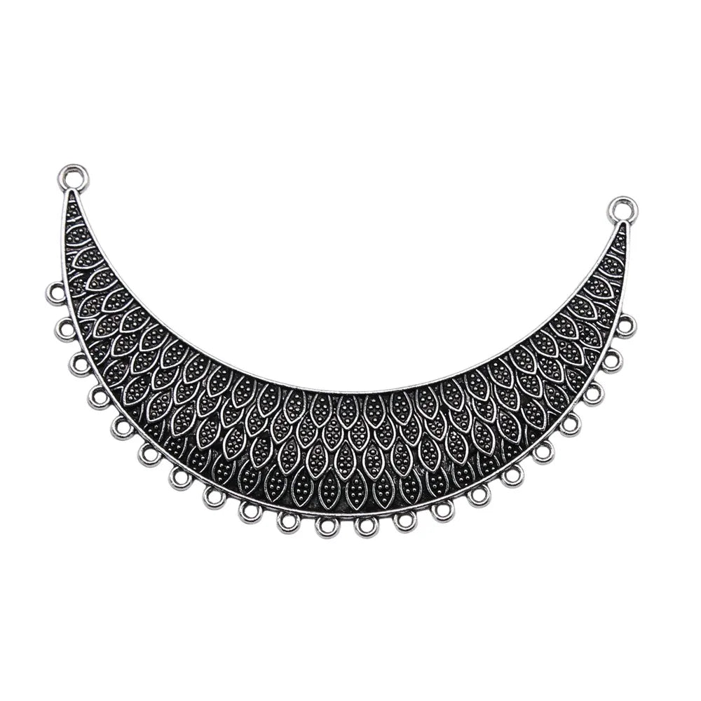 103x25mm 19.29g Antique Silver Finish Zinc Alloy Necklace Connector Charm for DIY Necklace Jewelry Making