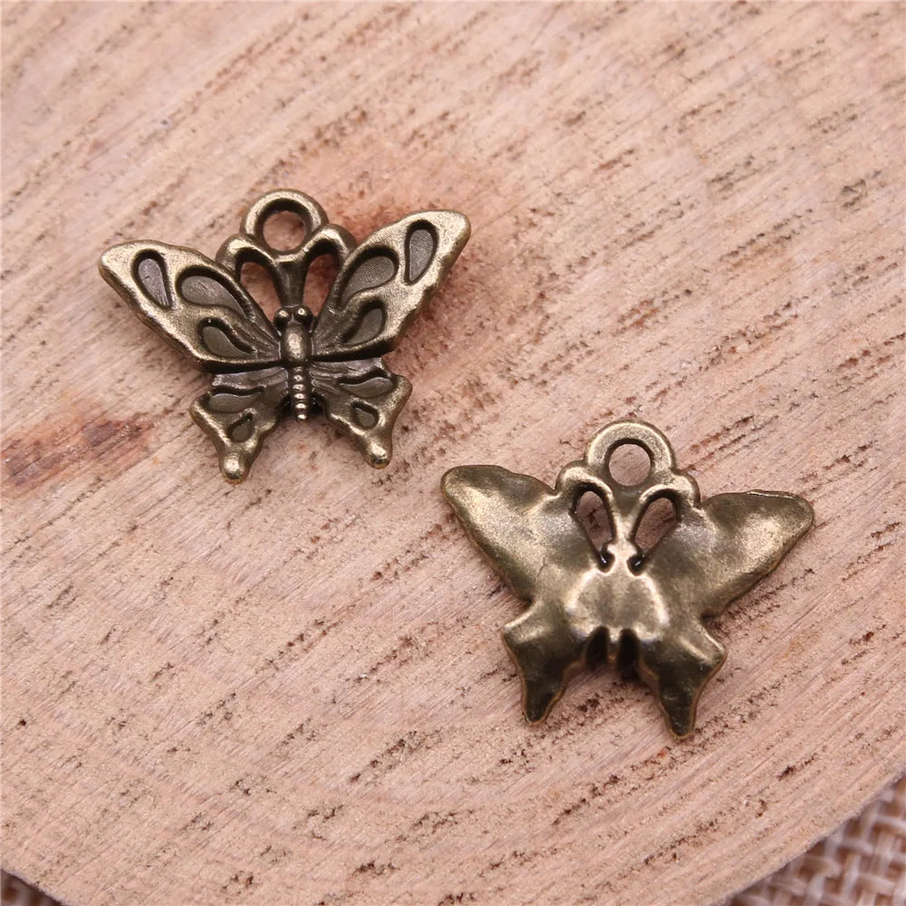 17x14mm 1g Multicolor Zinc Alloy Butterfly Charm Pendant for DIY Necklace Bracelet Jewelry Making
