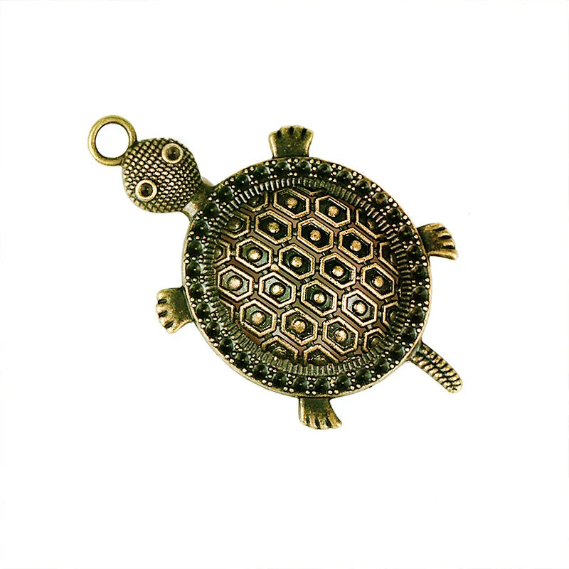 57x33MM Antique Silver Zinc Alloy Turtle Charm Pendant for DIY Necklace Bracelet Jewelry Making