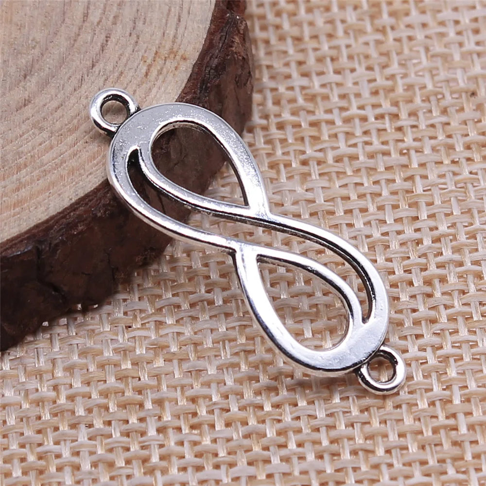33x12mm 1.4g Multicolor Zinc Alloy Infinity Symbol Connector Charm for Handmade Jewelry Making
