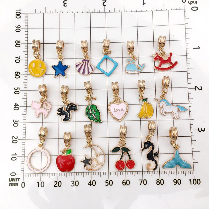 Zinc Alloy Crown Heart Large Hole Beads and Beads for DIY European Bracelet Jewelry