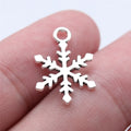 14x19mm 0.6g Antique Silver Zinc Alloy Snowflake Charm Pendant for DIY Christmas Jewelry Making