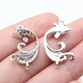 27x17mm 2.5g Antique Silver Zinc Alloy Goldfish Connector Charm for DIY Bracelet Necklace Jewelry