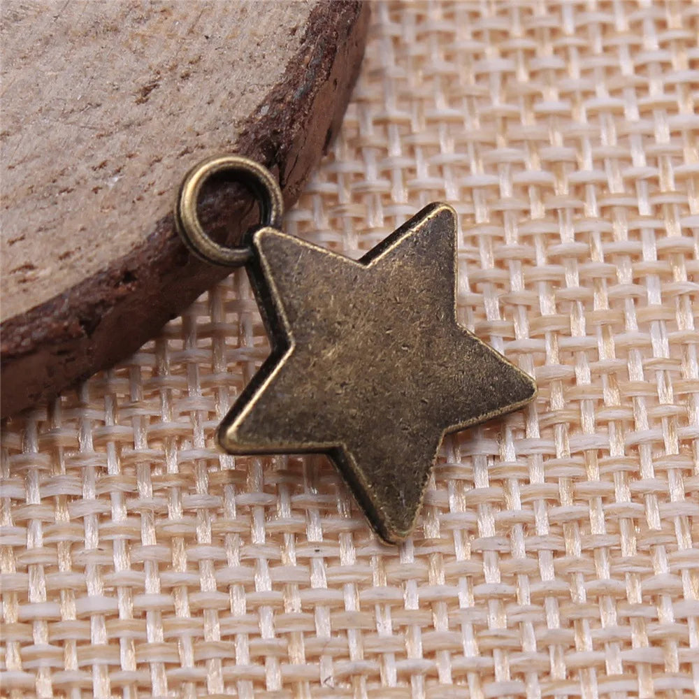 20x17mm 1.8g Multicolor Zinc Alloy Star Charm Pendant for DIY Necklace Bracelet and Clothing Accessories