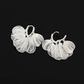 Elegant Silver Alloy Butterfly Wing Tassel Stud & Clip On No Piercing Heart Screw Back Earrings