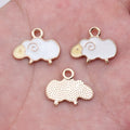 15x19mm 0.82g Multicolor Zinc Alloy Cartoon Sheep Charm Pendant for Necklace Bracelet Keychain DIY
