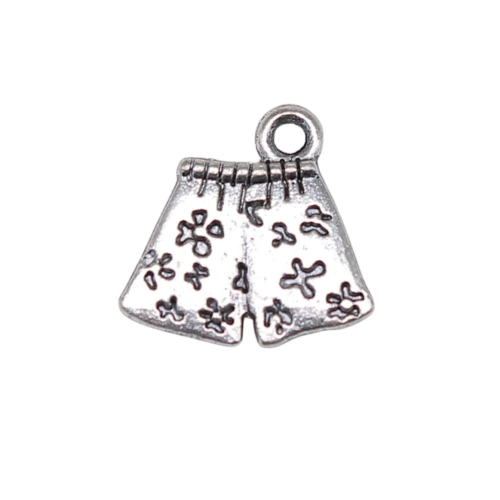 15x15mm 1.3g Multicolor Zinc Alloy Shorts Pants Charm Pendant for DIY Jewelry and Clothing Accessories