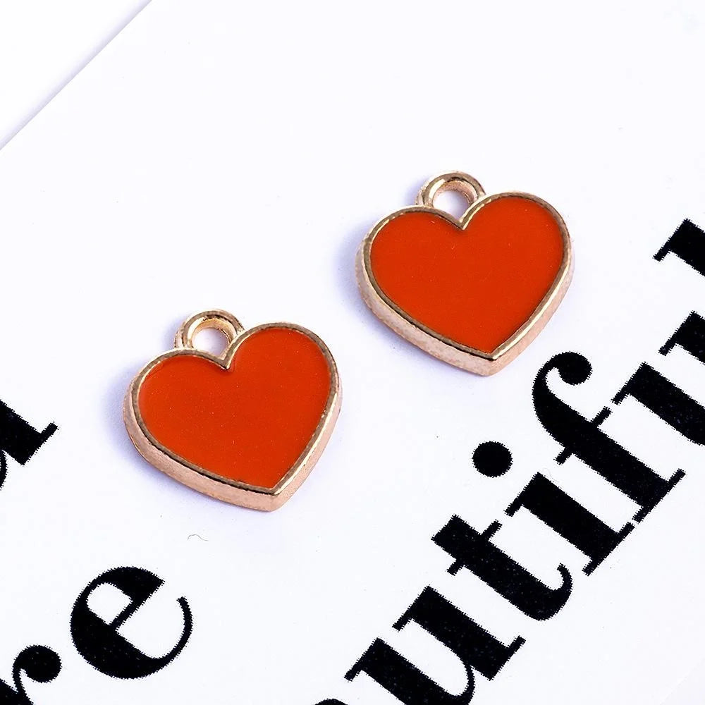 14x14mm Zinc Alloy Heart Charm Pendant for DIY Necklace Bracelet Jewelry Making
