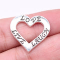 23x22mm 2.57g Antique Silver Zinc Alloy Live Love Laugh charm pendant for DIY necklace making