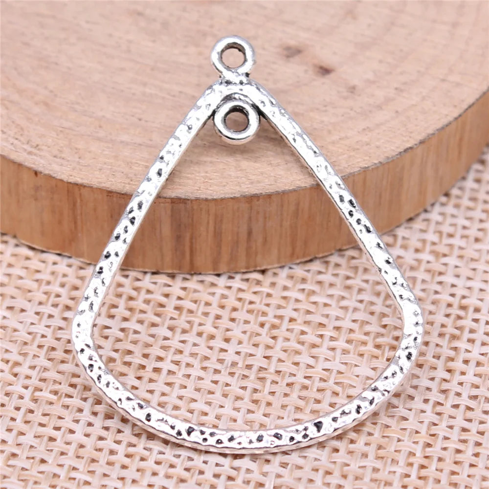 39x31mm 1.6g Multicolor Zinc Alloy Waterdrop Teardrop Earring Connector Charms for DIY Earrings Jewelry Making
