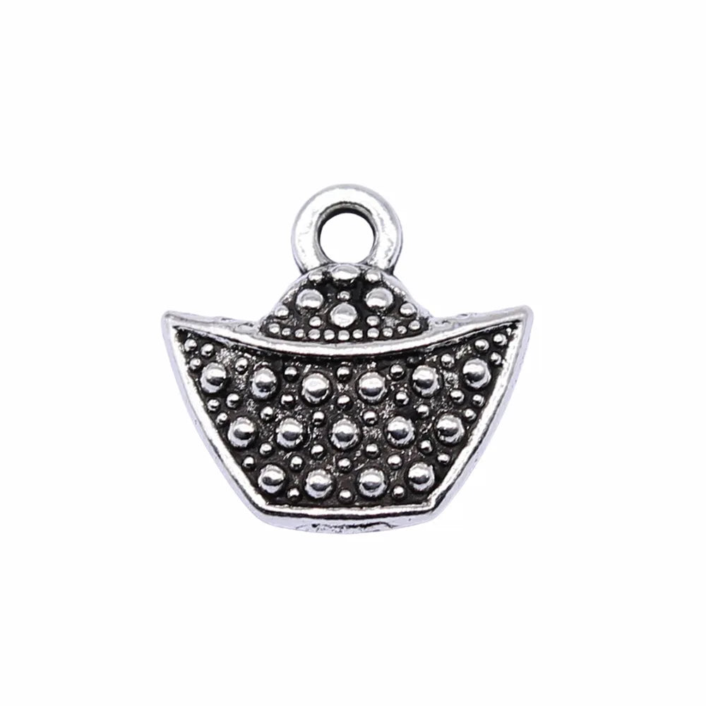 14x13mm 1.6g Multicolor Zinc Alloy Yuanbao Ingot Charm Pendant for DIY Bracelet Jewelry Making