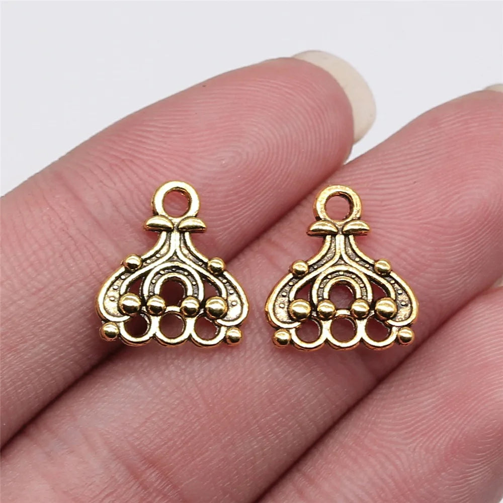 14x13mm 0.7g Multicolor Zinc Alloy Mini Geometric Connector Charms for DIY Earrings Jewelry Making